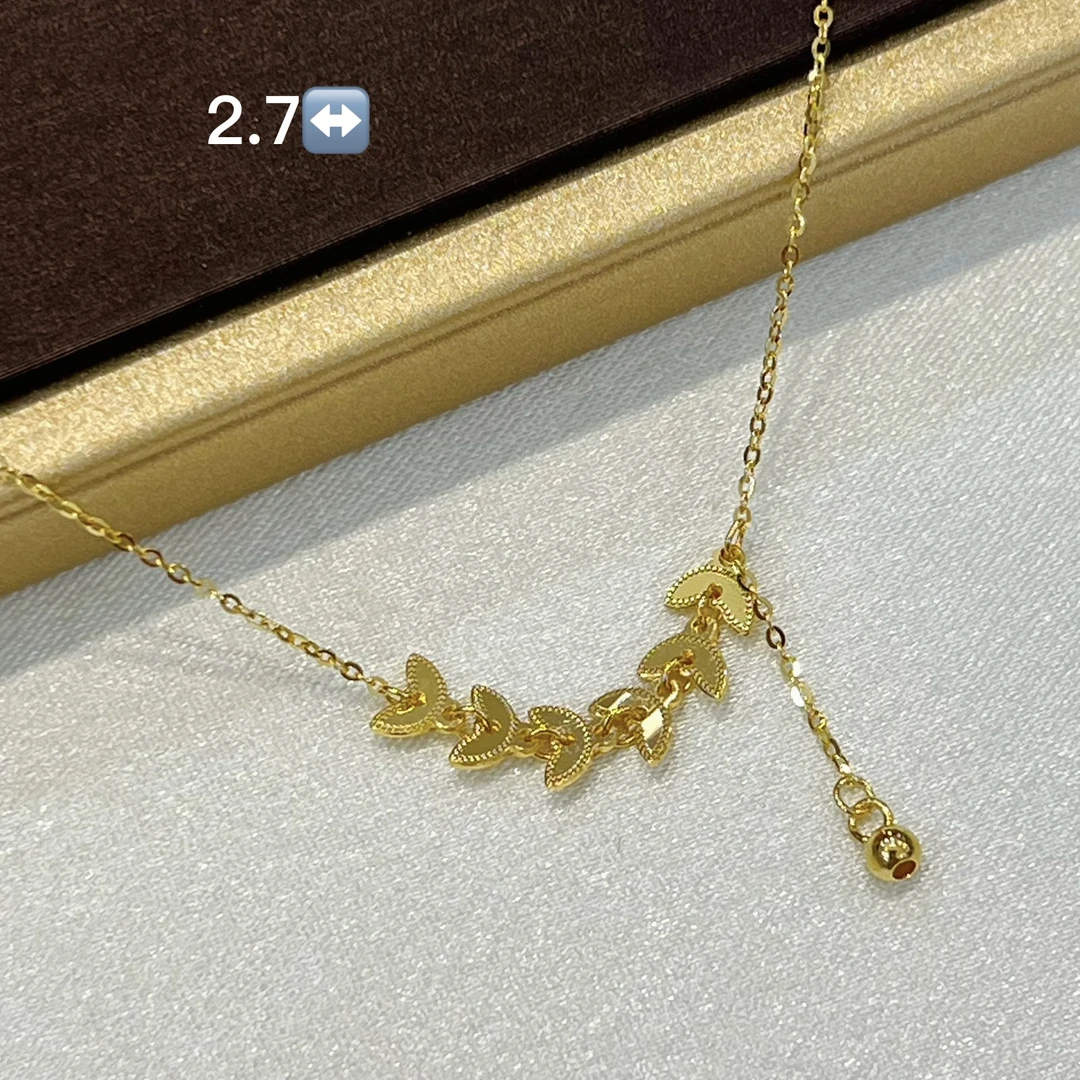 足金999麦穗岁岁平安套链时尚百搭小众简约