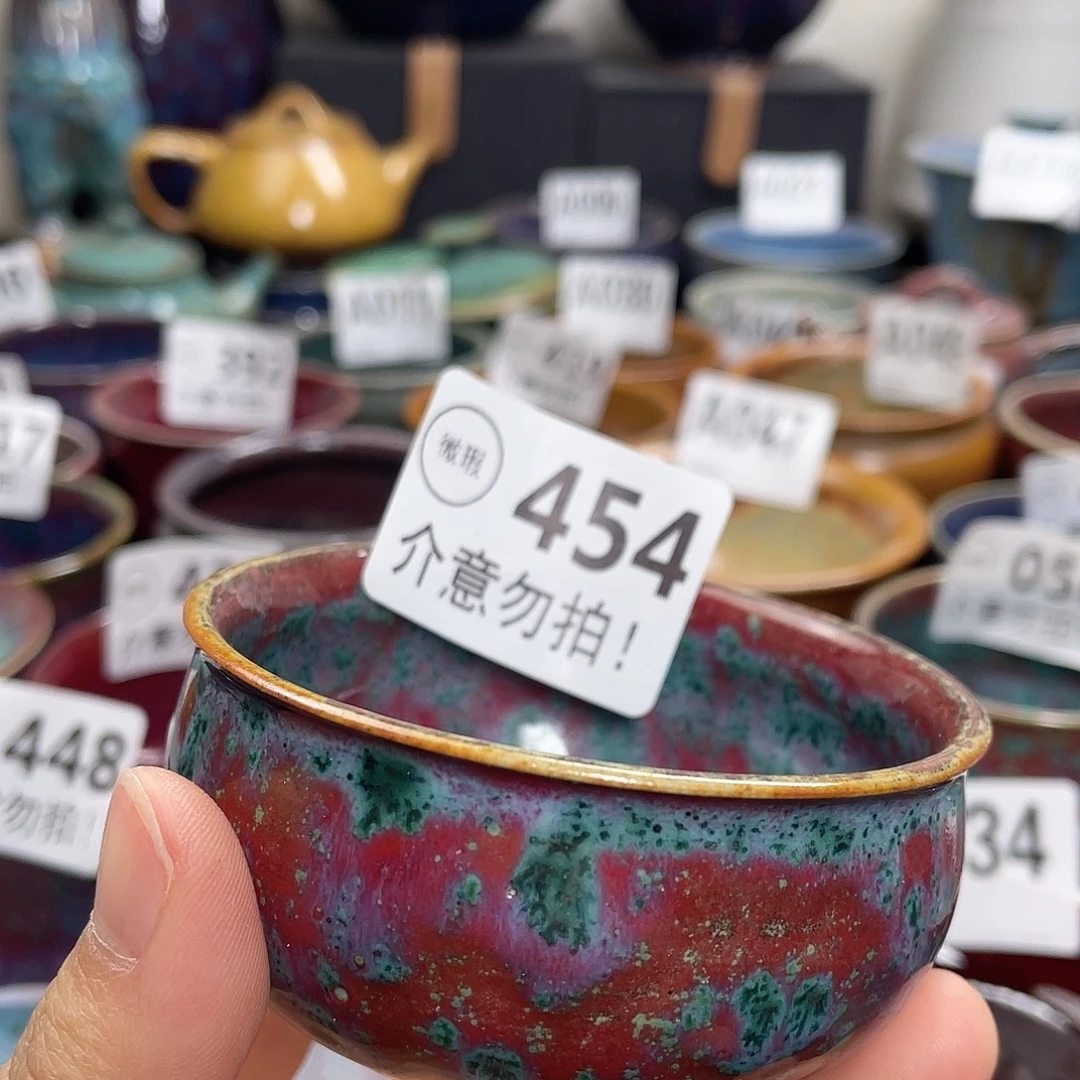 摆件陶神后钧瓷原产地高温烧制微瑕