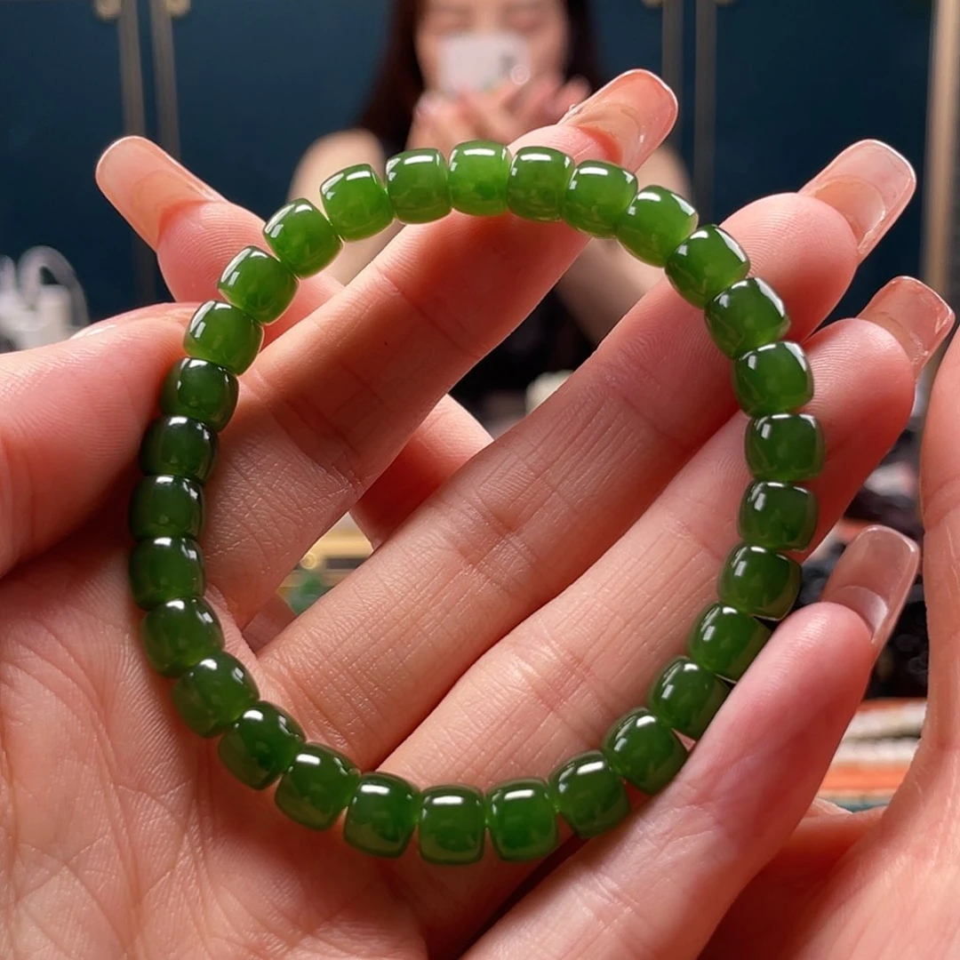 手串未镶嵌和田玉俄碧玉卡7