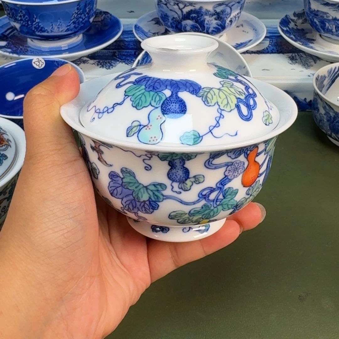 景德镇纯手绘茶具圆圆204