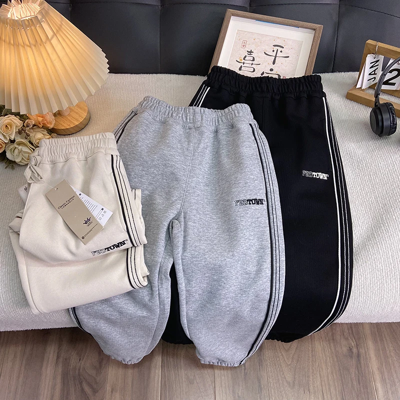 佑妈家童装 女童春季新款卫衣 中大童棉质潮款休闲裤女孩长裤