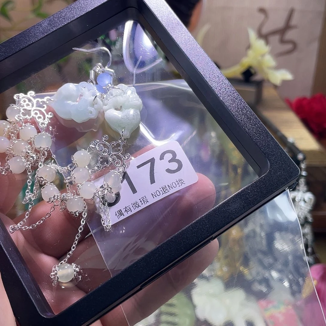 蛇纹石玉未镶嵌发饰小****