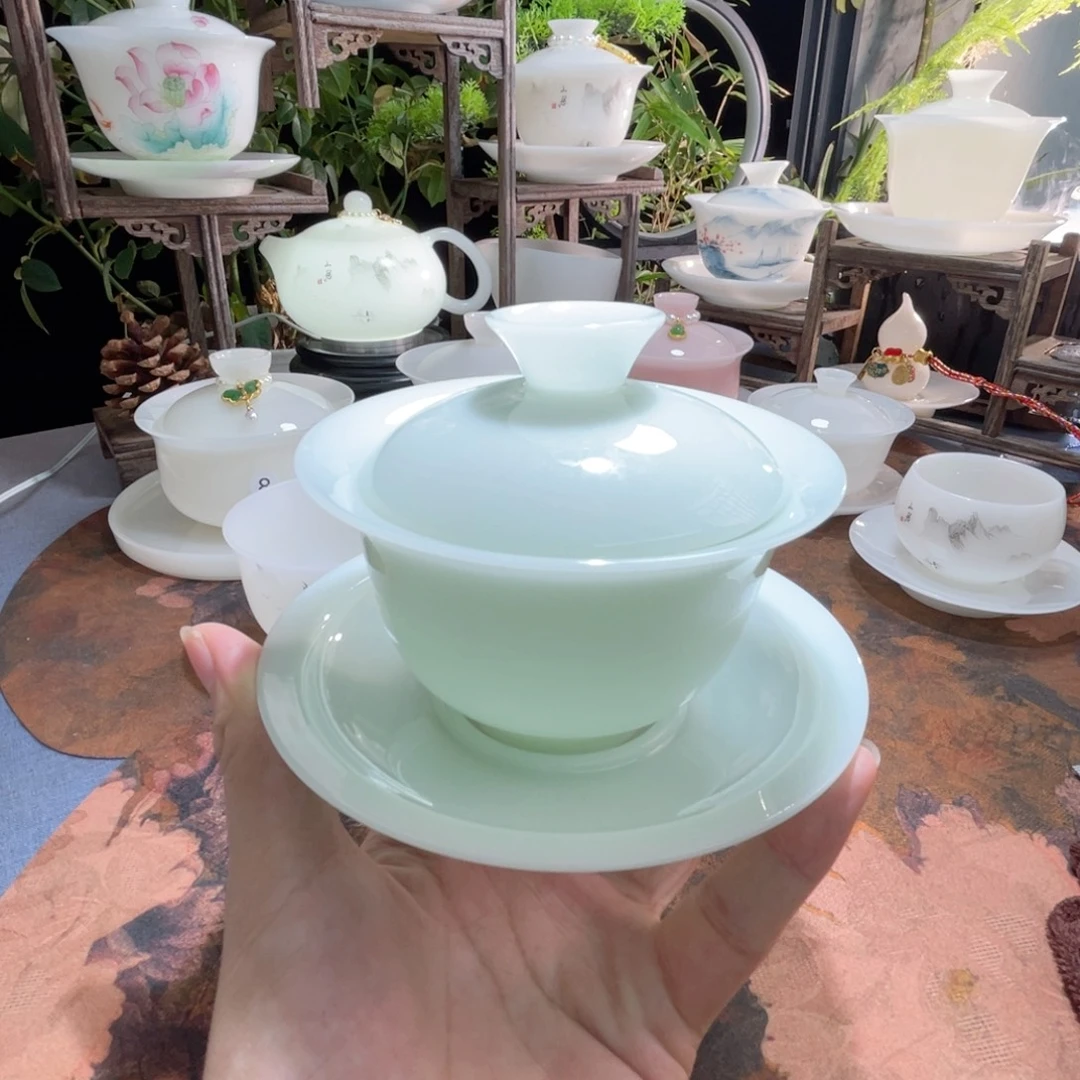 天青色璞玉釉烧三才元宝