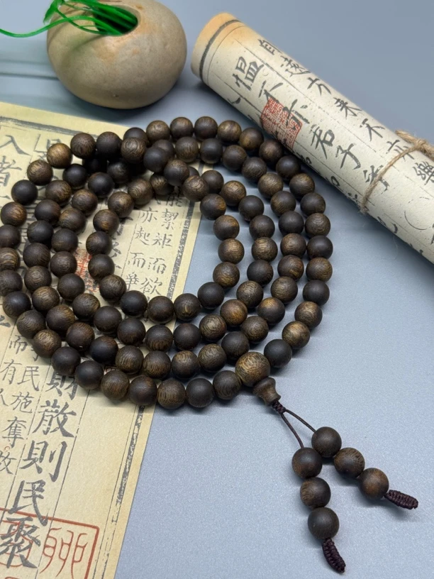 沉香沉香棋楠圆珠09手串高货保真老料45+克