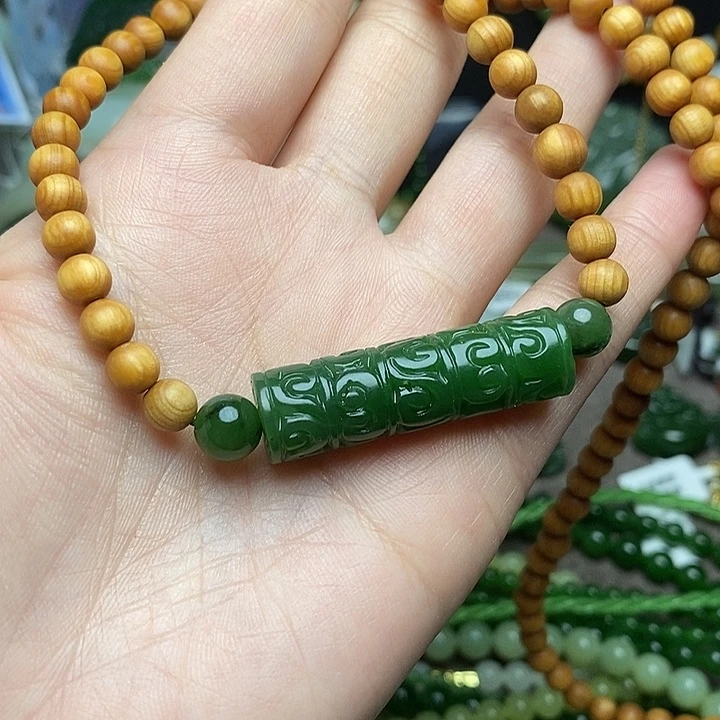 和田玉银S925镶嵌颈饰