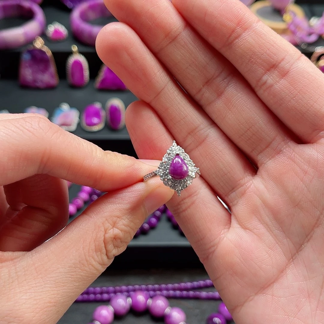 苏纪石（舒俱来）戒指银S925镶嵌