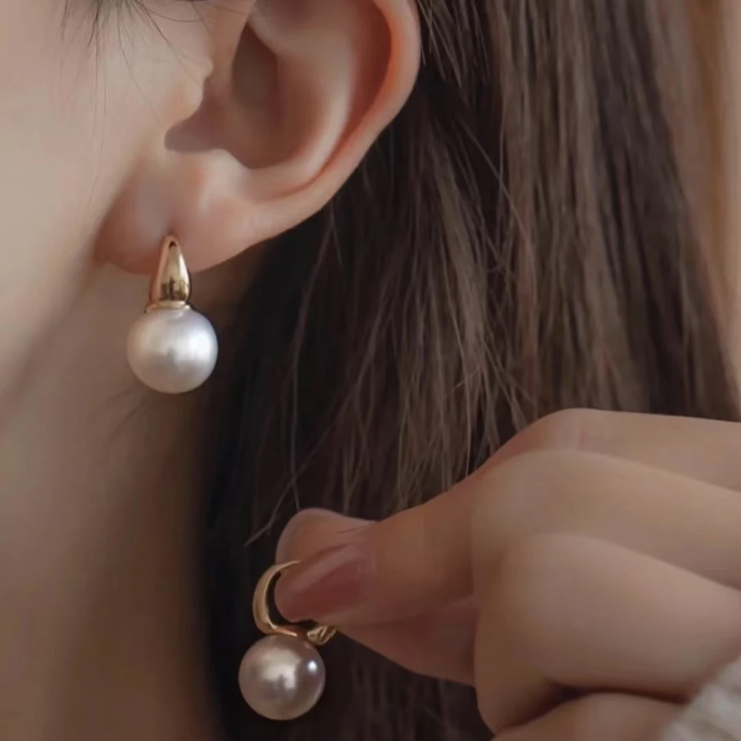 合金仿珍珠耳饰 女生耳环气质轻奢时尚百搭《直播链接》耳针复古