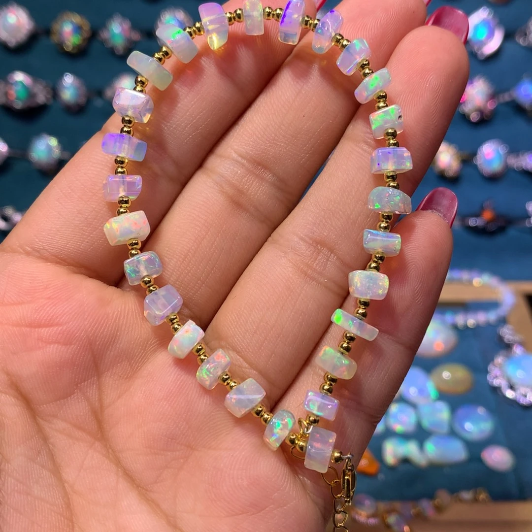 欧泊银S925镶嵌手链款