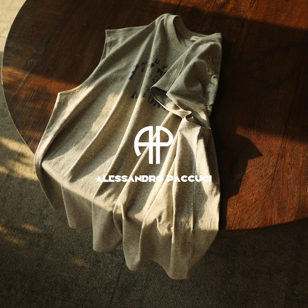 AP洛哥53121TT【机车海报】100棉圆领双面印花复古时尚休闲无袖T恤