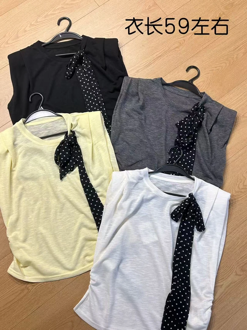 【志玲家】优选8376款波点丝巾垫肩无袖