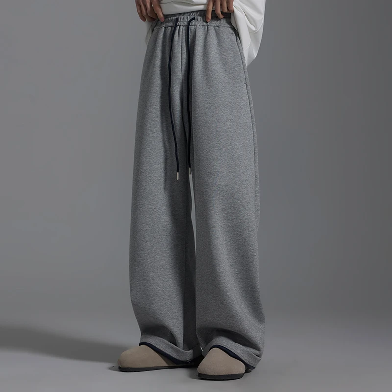 夏季新款宽松抽绳高级感男装舒适运动简约百搭裤休闲长裤90126