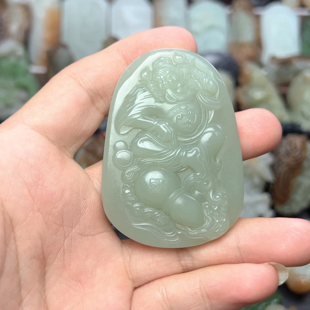 和田玉未镶嵌挂件