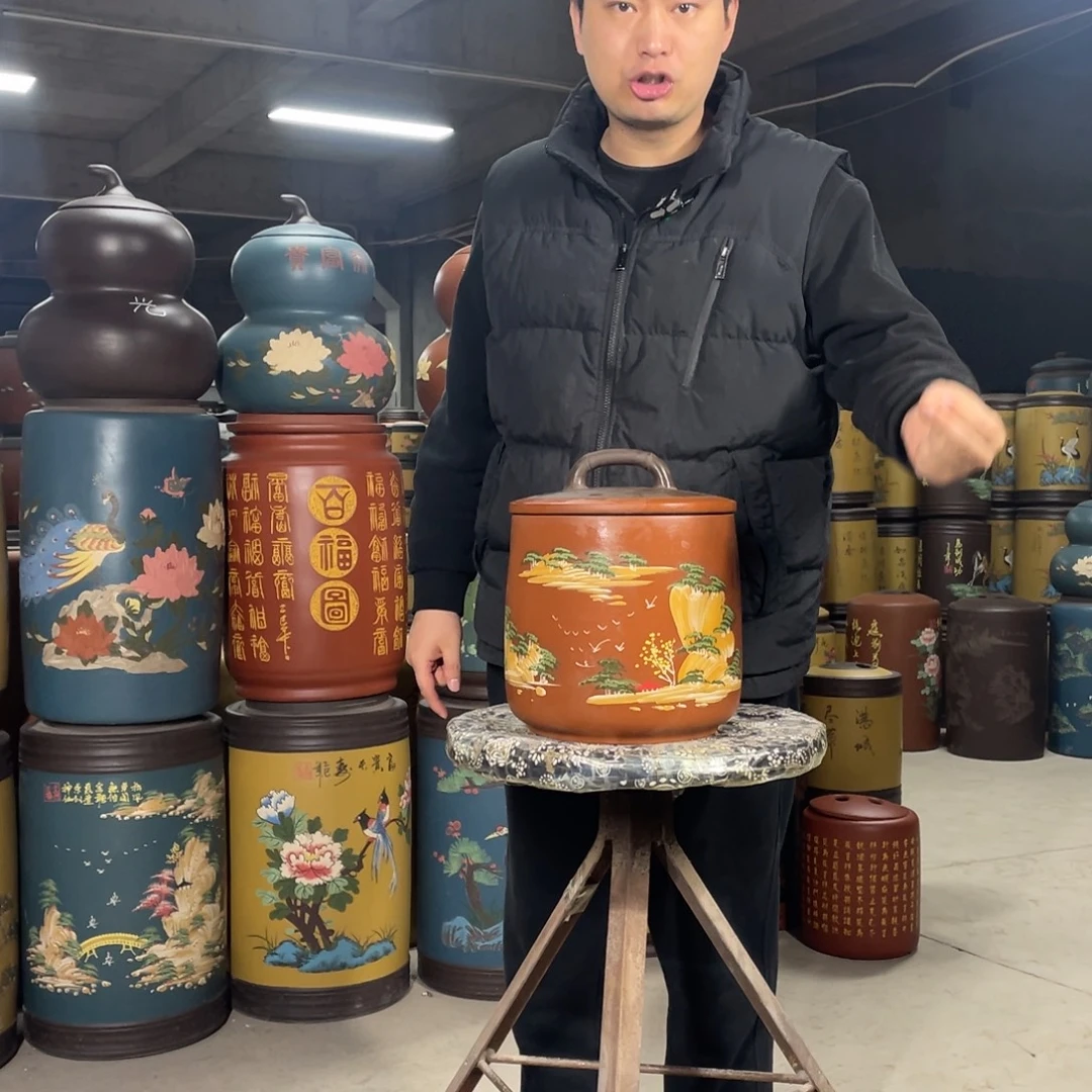 宜兴原矿紫砂茶叶罐
