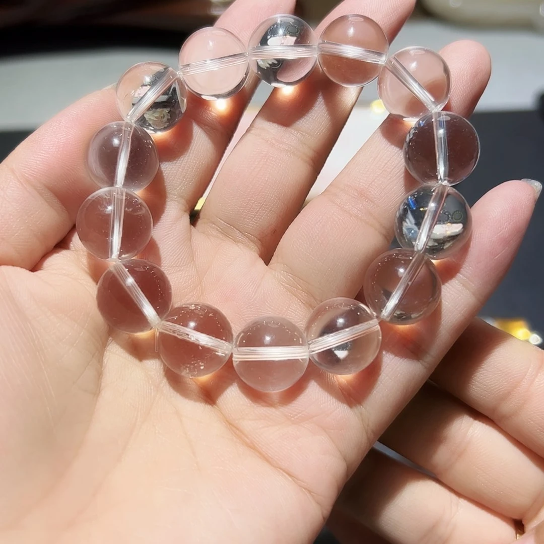 未镶嵌手链水晶全净体毕业喜马拉雅白水晶15毫米50号