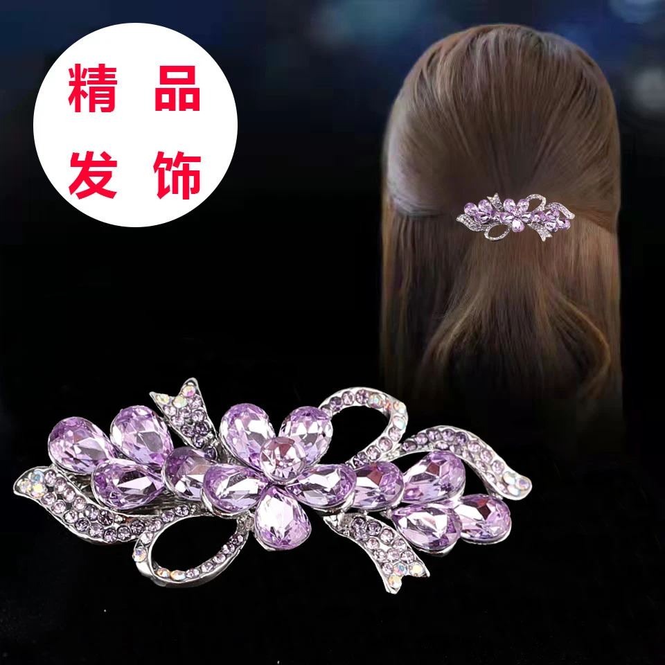 发夹女成人顶夹头饰妈妈发卡弹簧夹后脑勺马尾夹刘海发饰蝴蝶头发