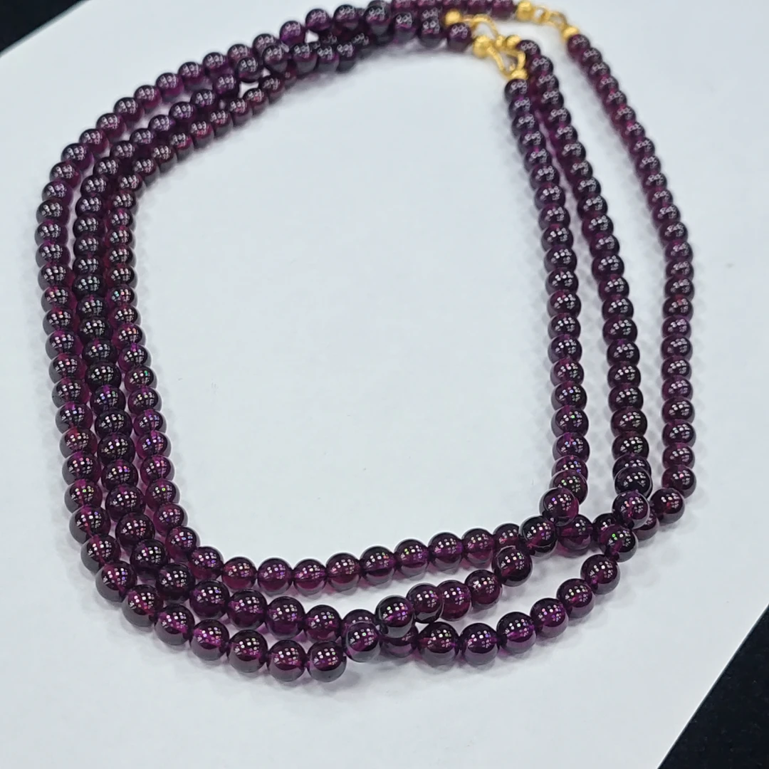 【书记甄选】天然石榴石项链 多样性发一件 约6mm 5716HT