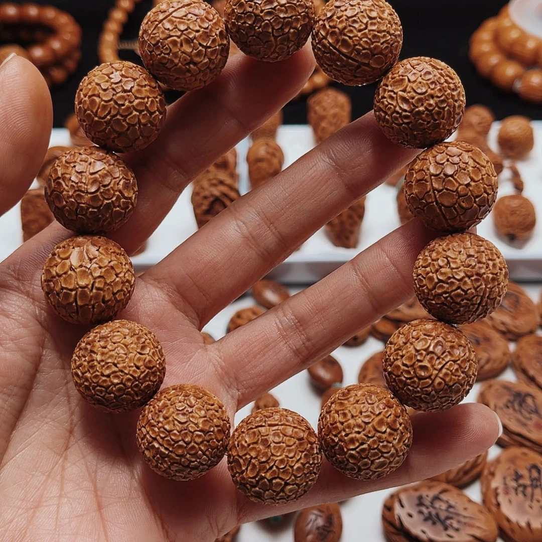 核桃手串/手链桃核手工雕刻工艺