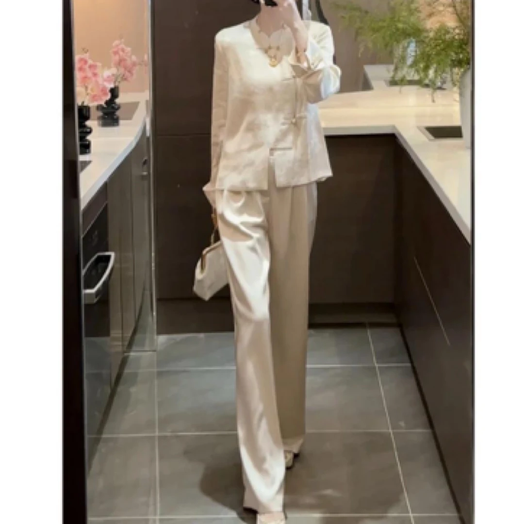 新中式国风新款盘扣衬衫上衣半身裙女装