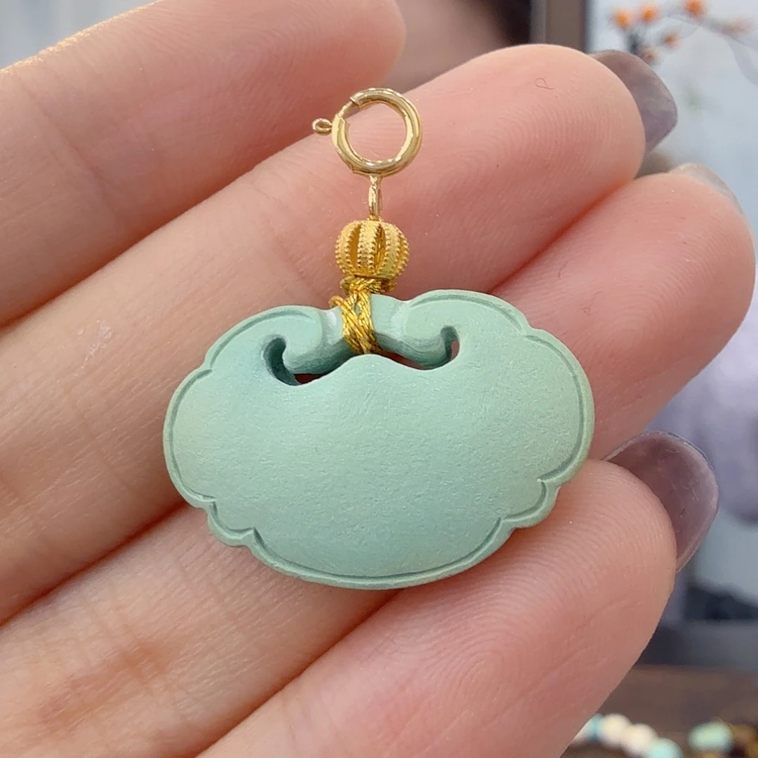 绿松石18K金镶嵌珠宝奇石