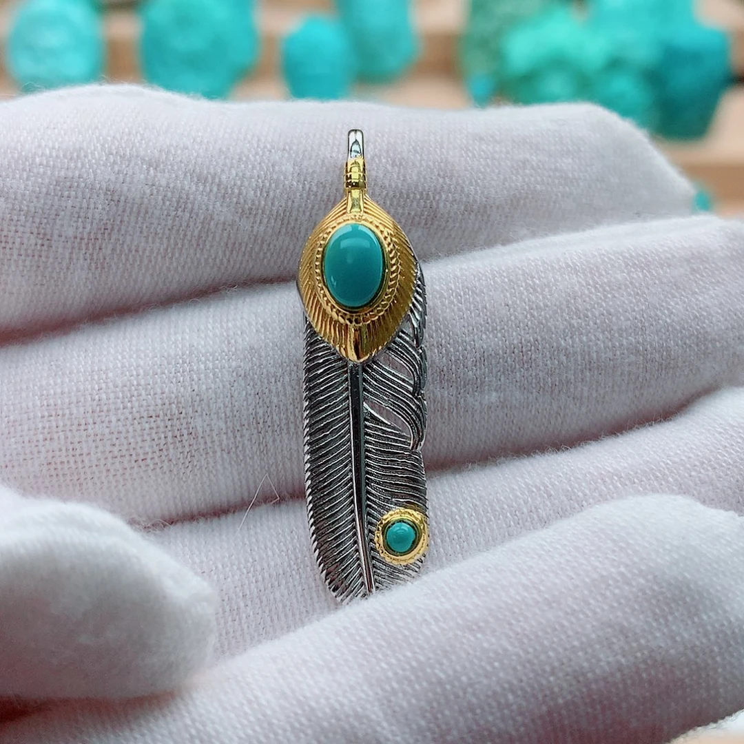 绿松石银S925镶嵌配饰