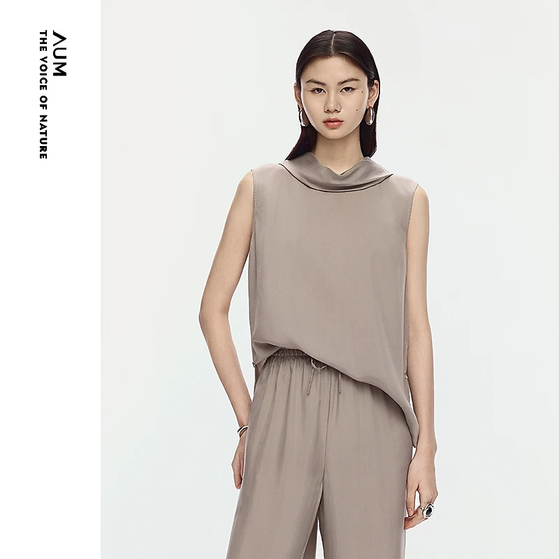 AUM/噢姆25年通勤气质休闲春夏新款T恤M1FZ20831