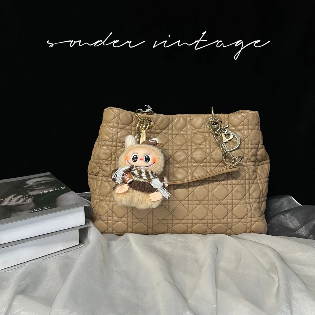 95新 DIOR/迪奥 Dior奶茶色大号托特包