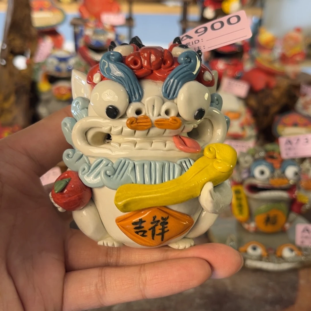 泥塑杨*美纯手工茶宠摆件