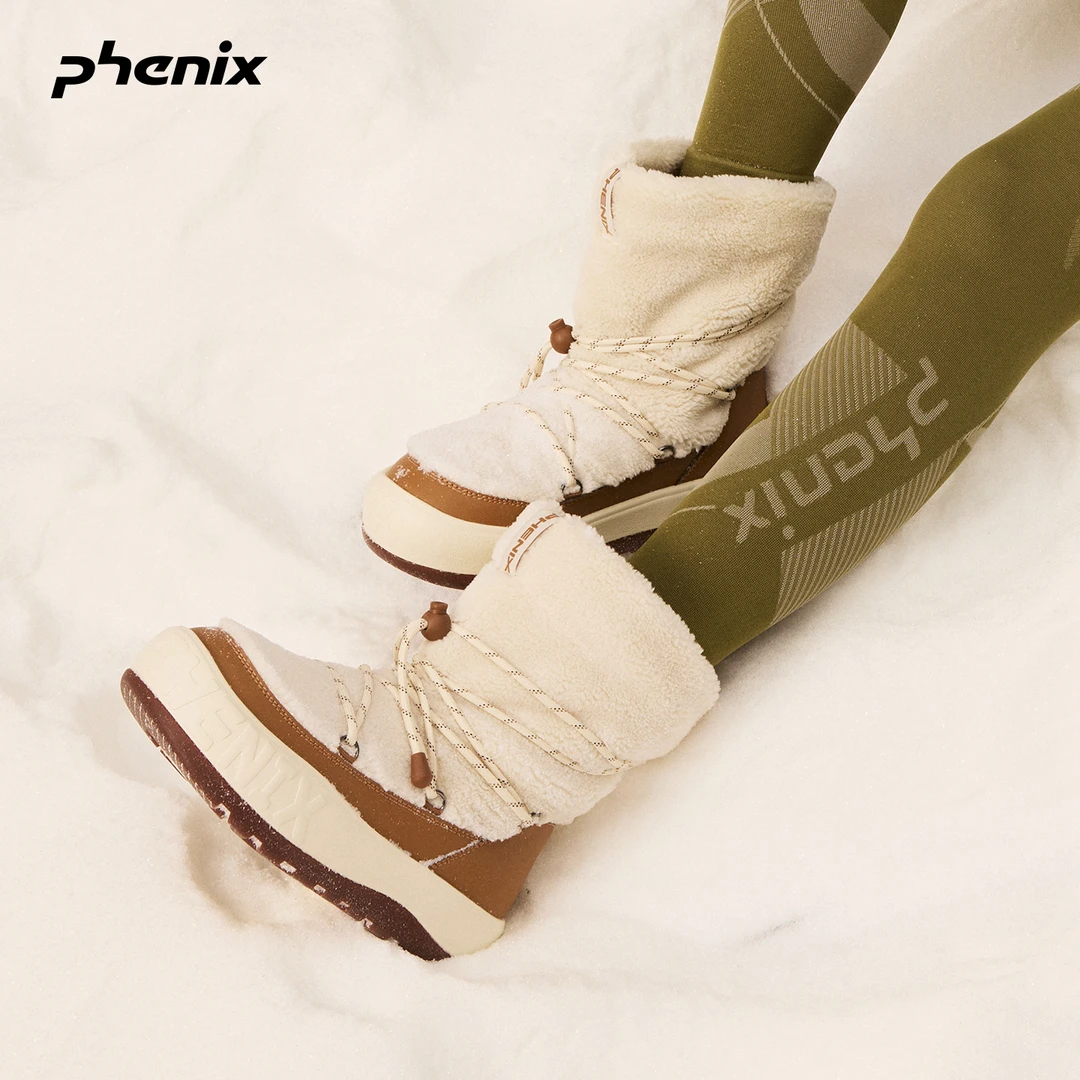 phenix菲尼克斯户外高帮雪地靴女款2025冬季新款保暖加绒厚底棉鞋