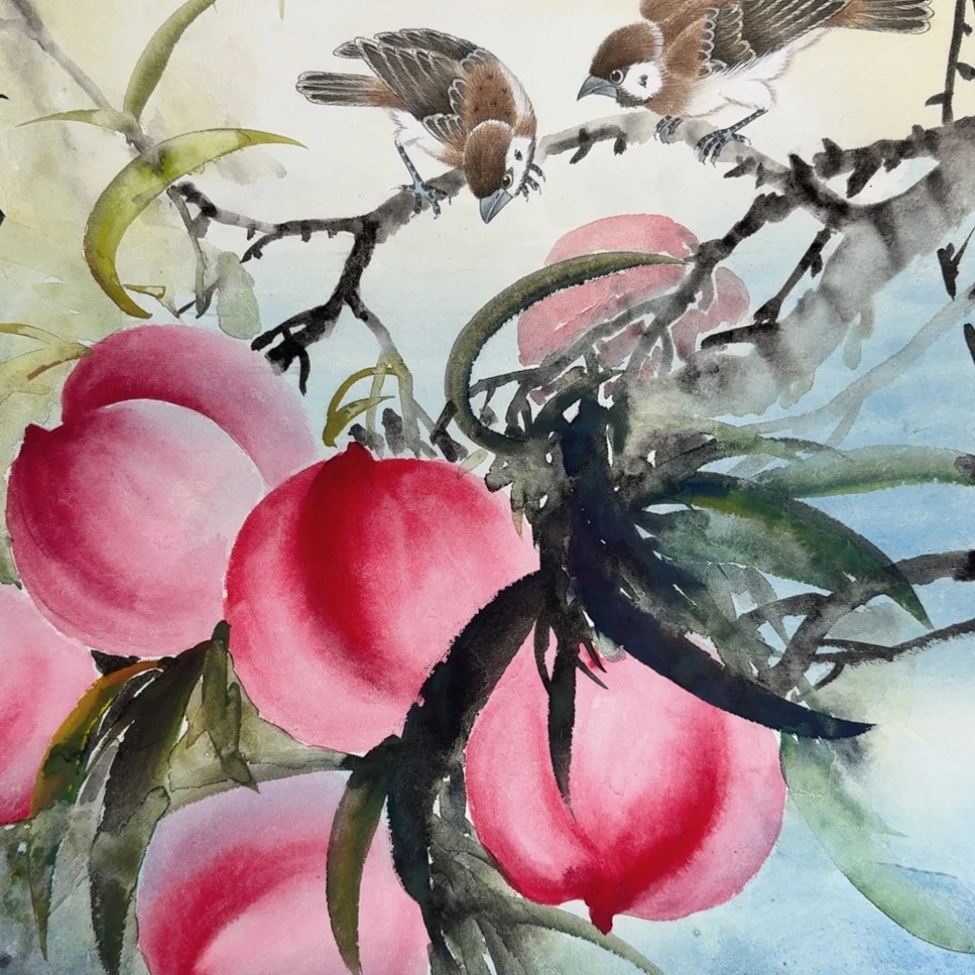 国画纯手绘山水花鸟作品