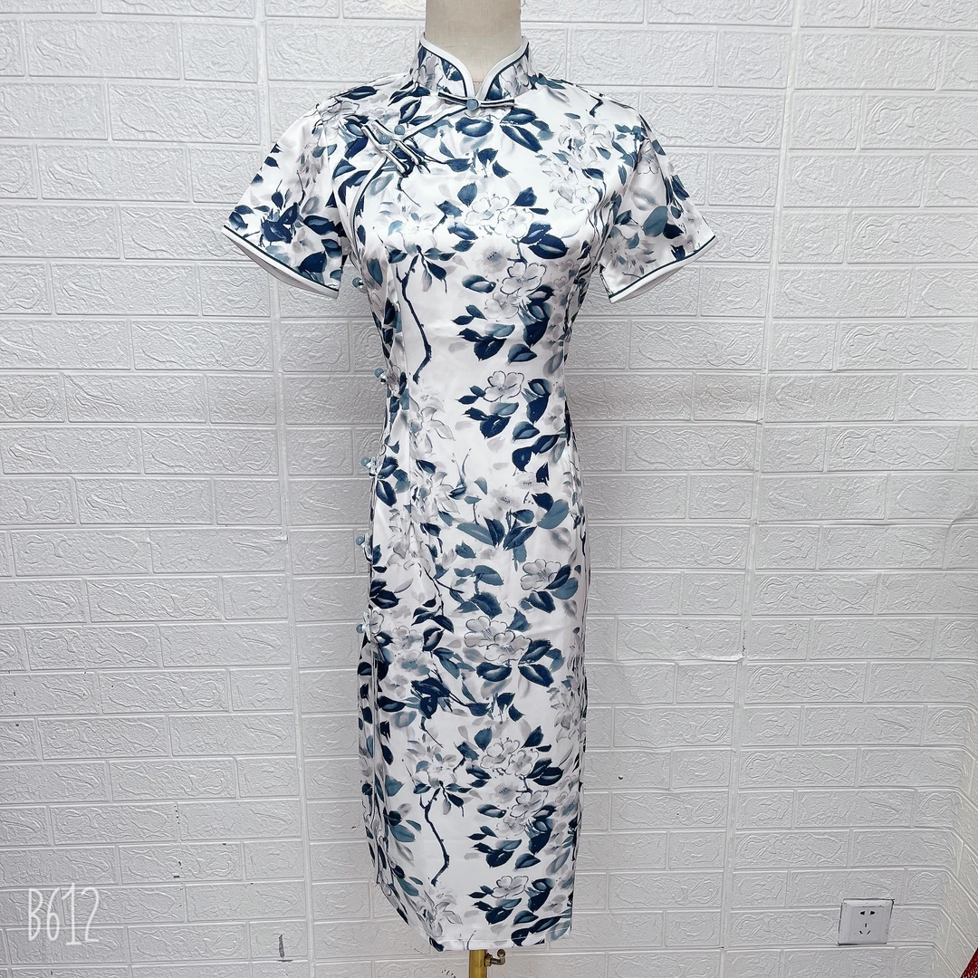 （212）L码 95斤-110斤 中国风旗袍 长度约105cm百搭旗袍