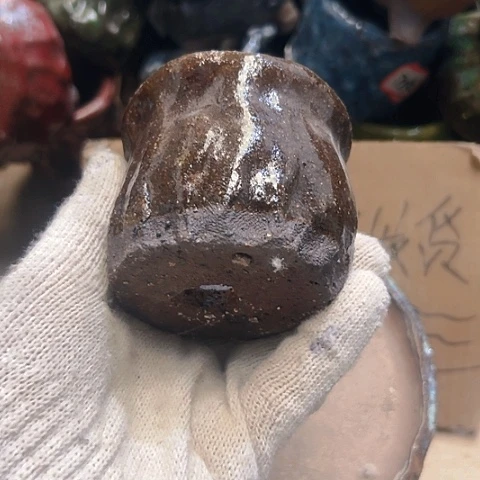 红陶粗陶花盆手工
