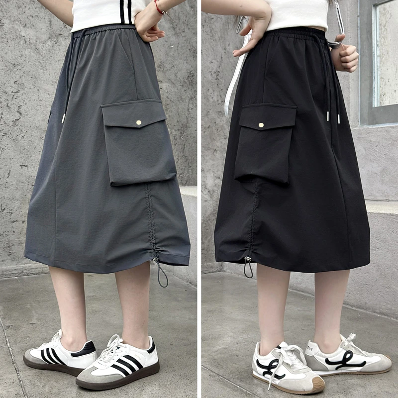 2055裙子女款夏装爆款2025新款高级感工装裙洋气百搭高品质半身裙