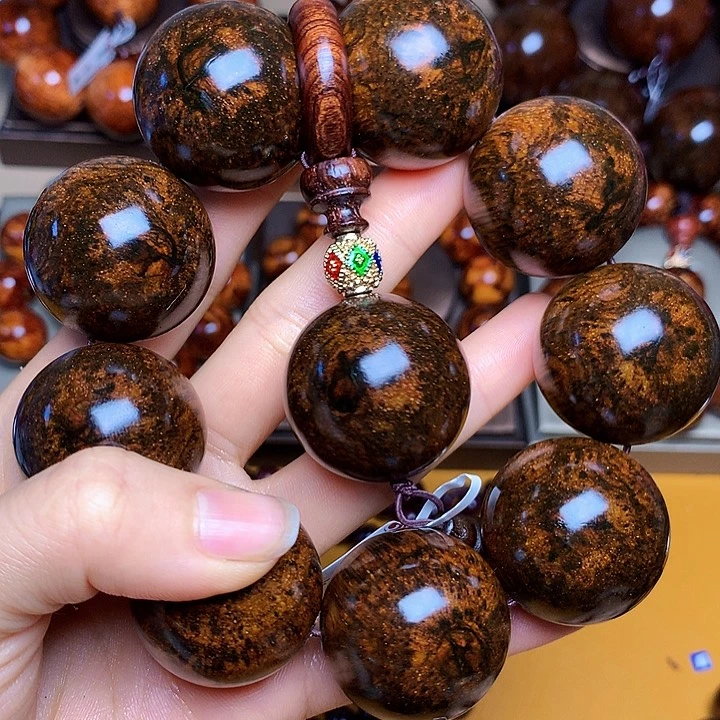 花梨木类手串/手链黄花梨风化料老挝花梨土埋料3.0