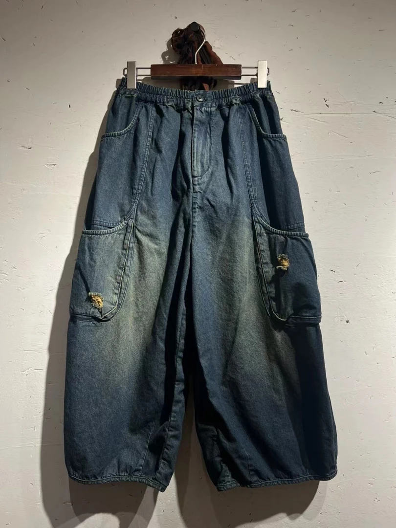 布衣家小铺推荐～原创衣路走来牛仔八分裤38760