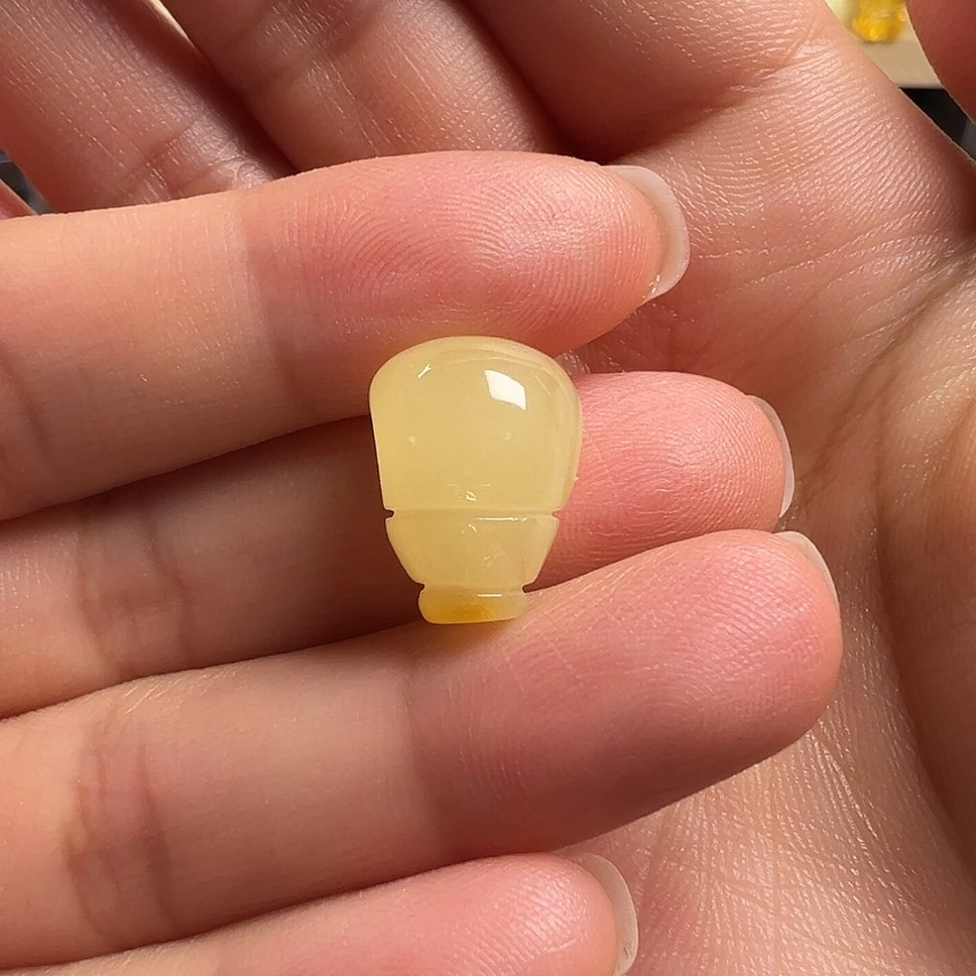 蜜蜡颈饰未镶嵌三通11*15