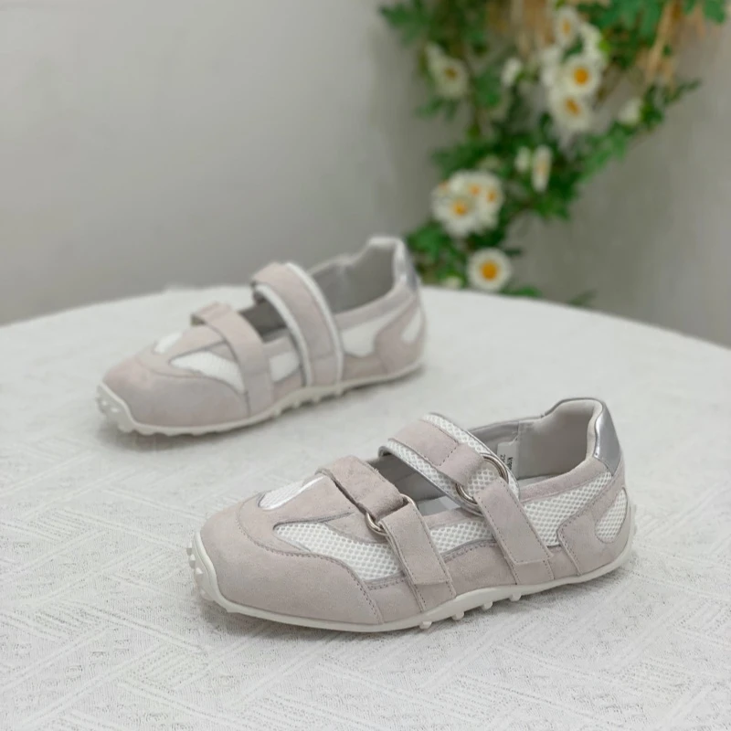 魔术贴网面透气老爹鞋女2025年夏季新款复古网红显脚小休闲运动鞋