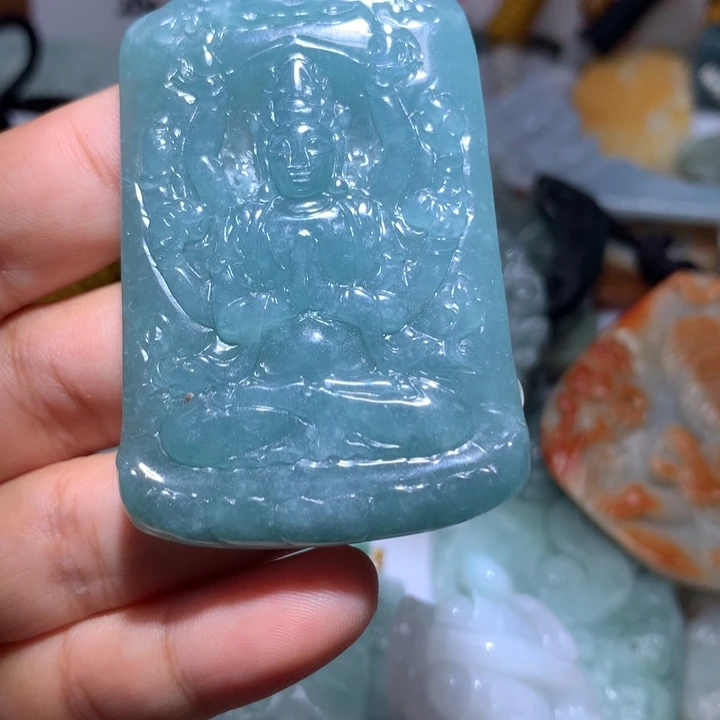 翡翠未镶嵌颈饰保真天然A货翡翠