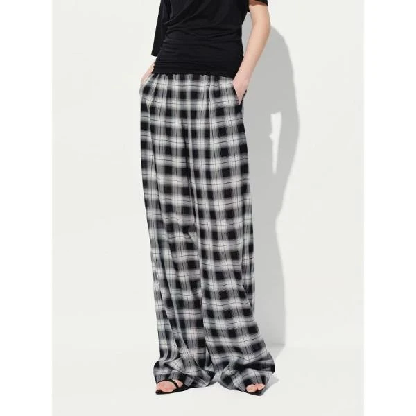 2025时尚百搭轻奢款大格纹长裤（大）B-022