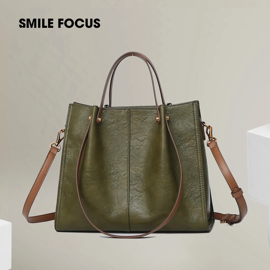 2025秋冬复古新款女士百搭大容量托特包休闲包手提包斜挎包（3383）