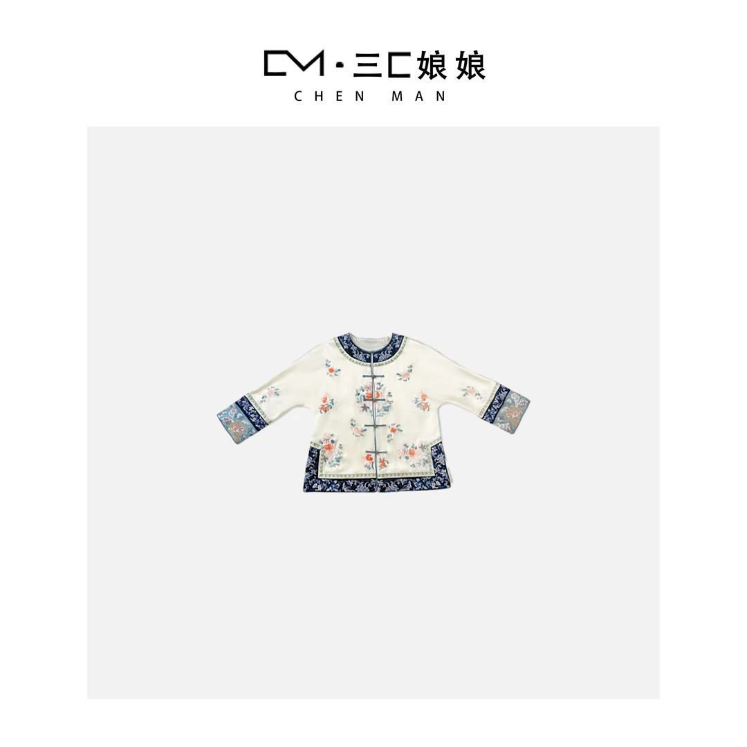 三C娘娘【少奶奶款】8053新中式国风时尚刺绣醋酸外套春夏ins