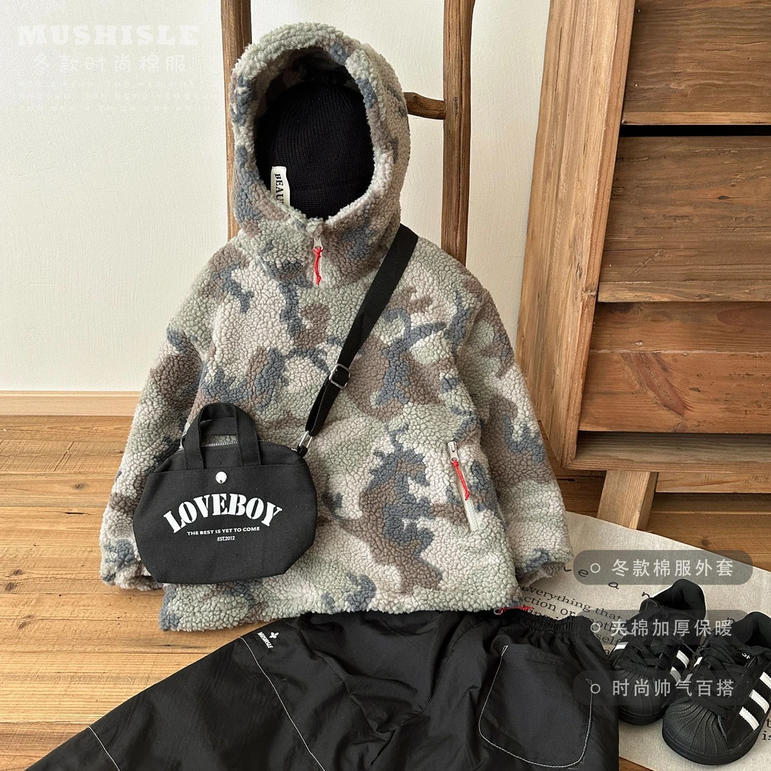 【2024新款】阿又冬季童装儿童男童中大童亲子双面绒毛毛衣99235D