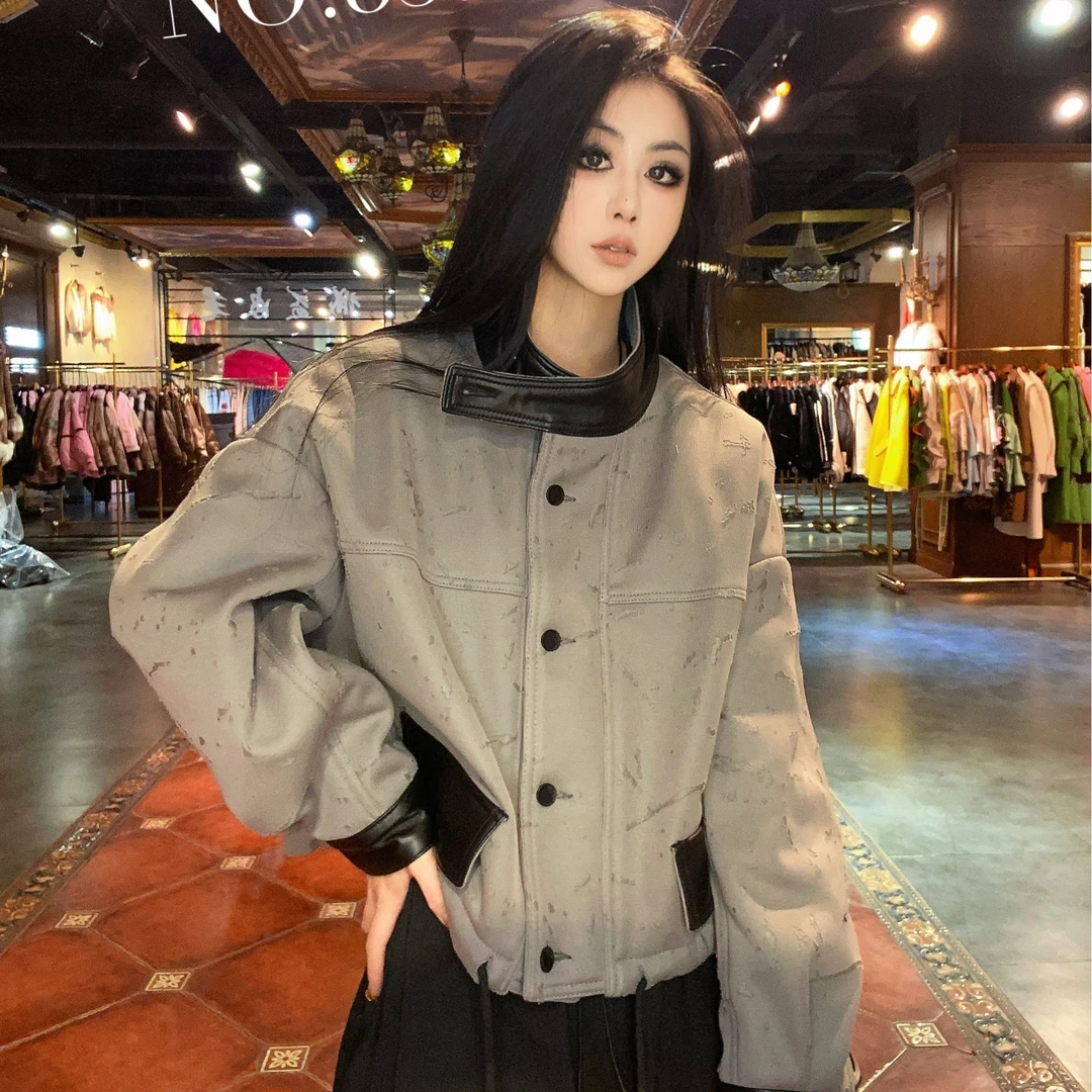 【CY】 83730-B 2025新款时尚轻奢百搭休闲配绵羊皮外套