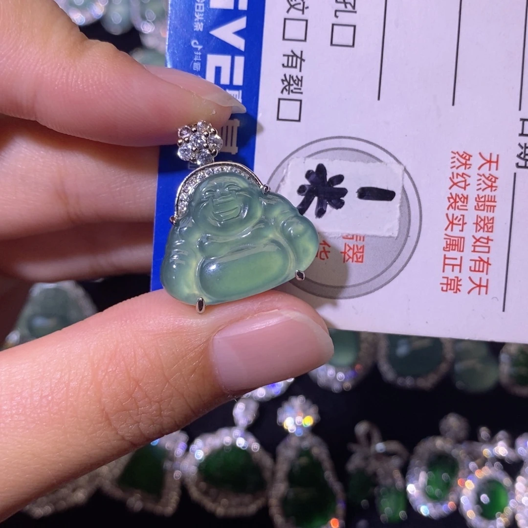 翡翠未镶嵌颈饰天然