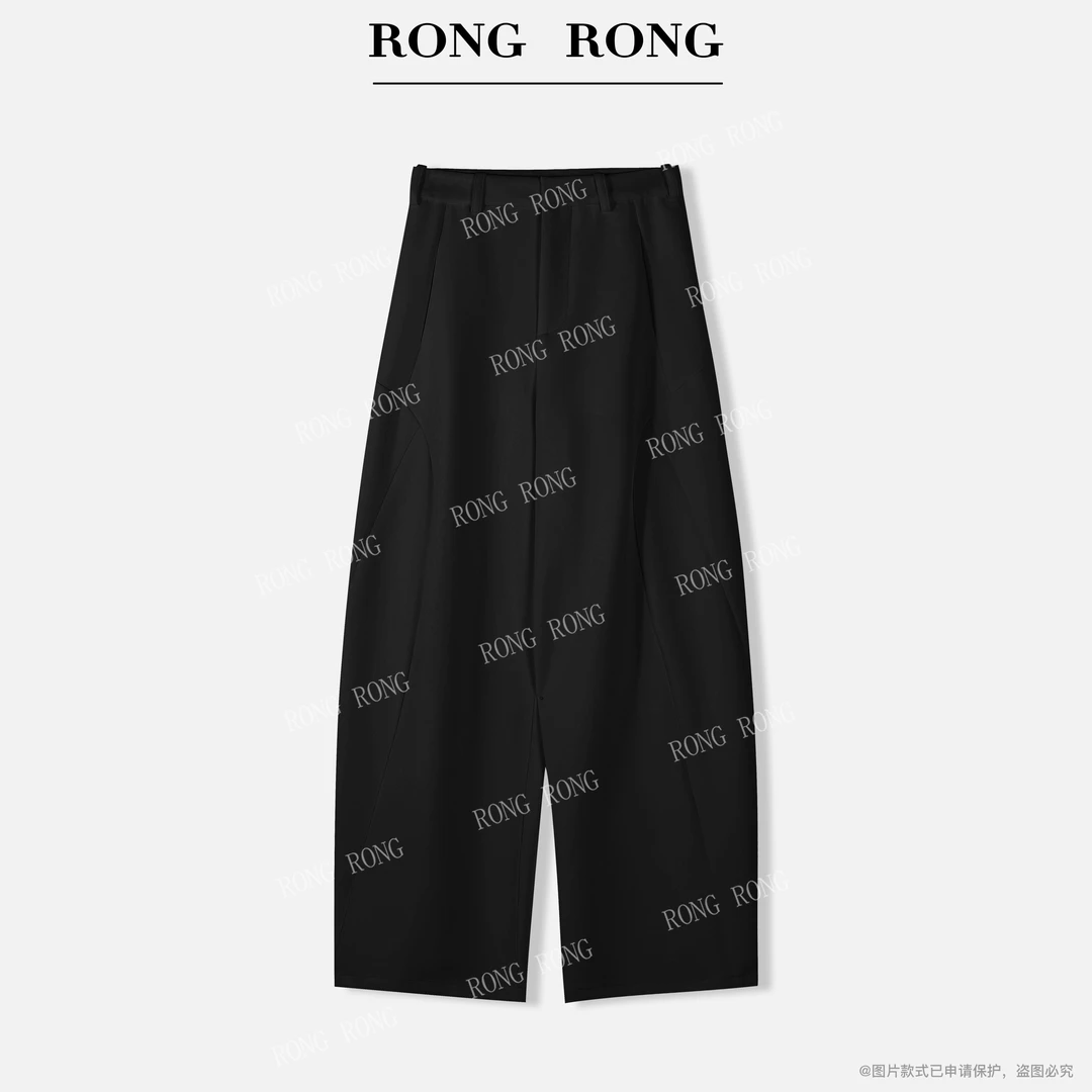 溶溶【山本裤】RONGRONG 高腰分割千金气质立体感显瘦弯刀裤RR5620