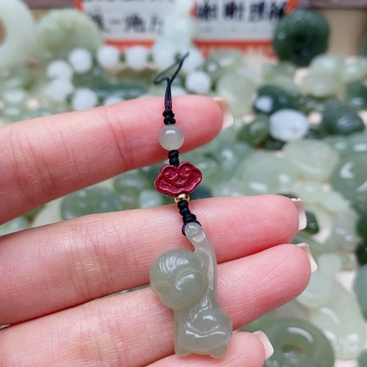 和田玉未镶嵌手机链