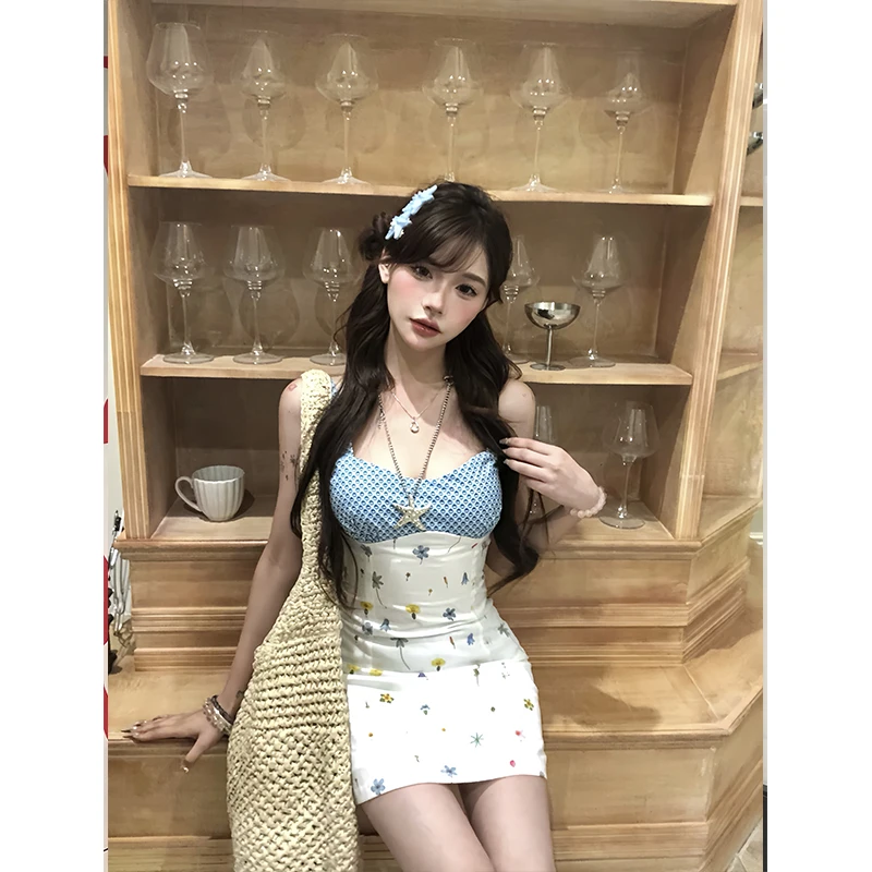 【七七清仓】碎花拼接吊带裙2025新款夏季BD连衣裙251N1327#