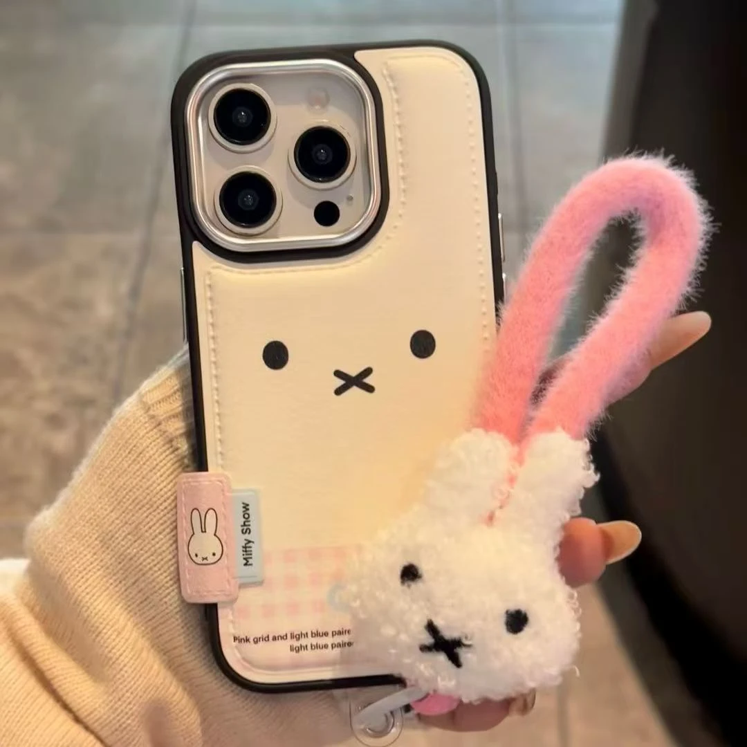 ins小众卡通米菲表情适用iPhone16手机壳苹果15/14promax新款13潮