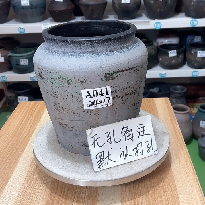 红陶手工制作工艺花盆