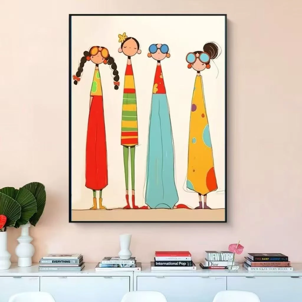 卡通动漫多巴胺装饰画卧室儿童房温馨壁画FL16-40-60