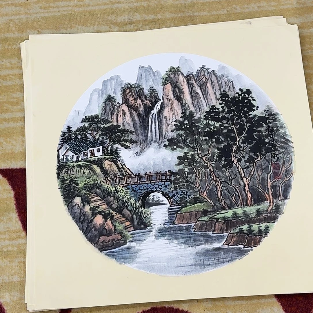 国画50.59斗方手绘作品